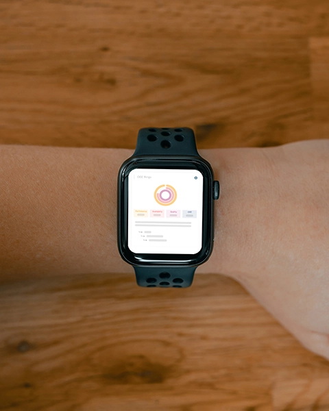 Smart watch app for production monitoring